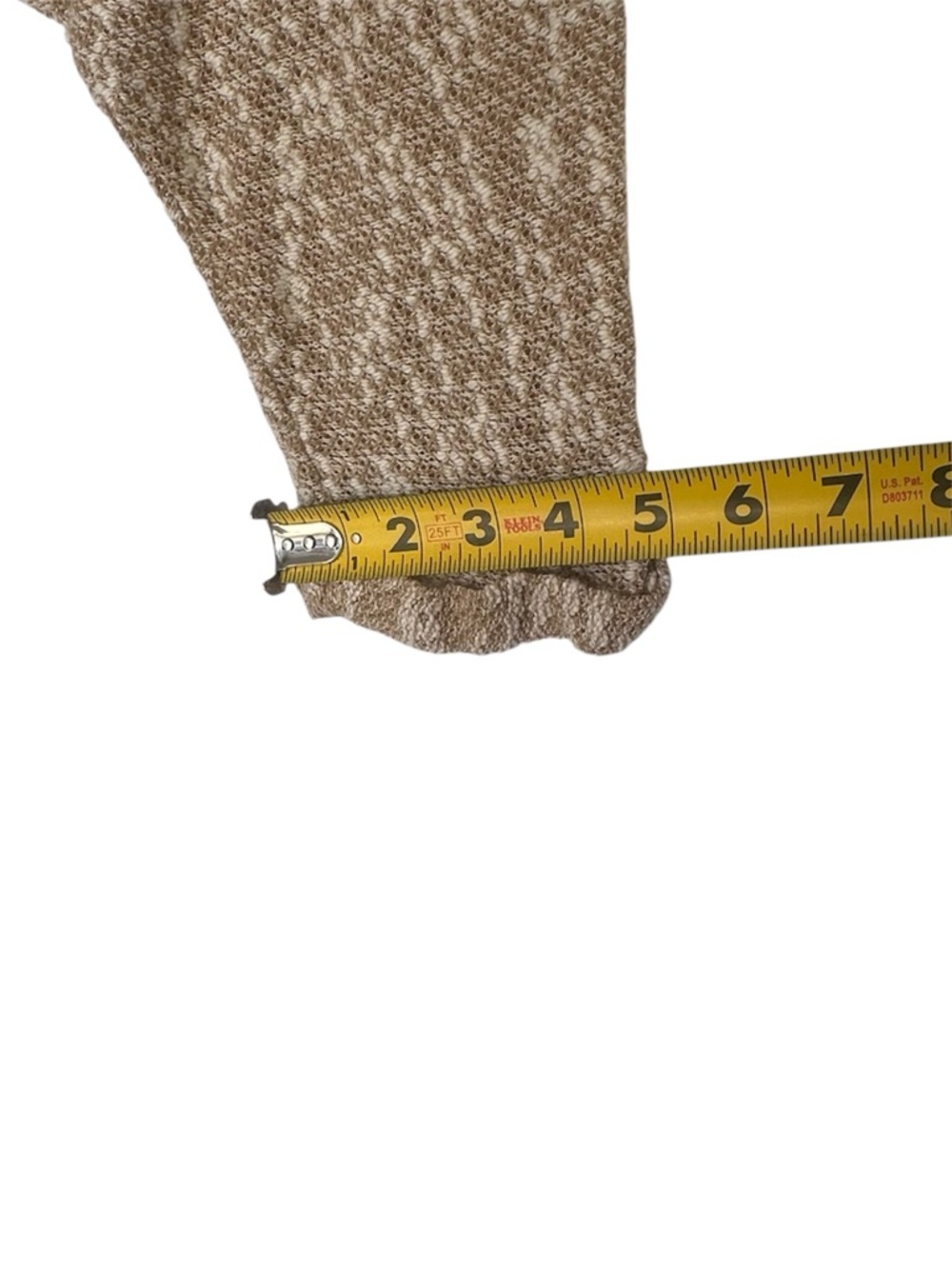 Free People Marled Open-Front Longline Cardigan Sweater - Beige/Tan - Picture 5 of 8
